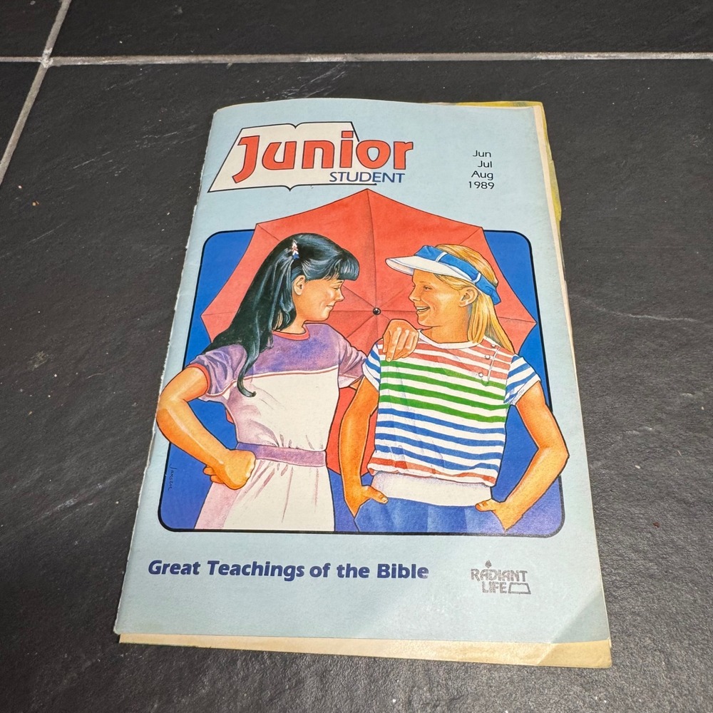 Vintage 1989 Radiant Life Junior Student Sunday School Quarterly & Junior Trails